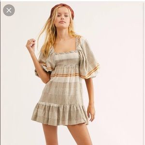 Free People All Lined Up Mini Dress